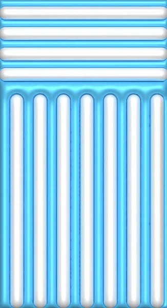Abstract Blue Background White Inflated Stripes Rendering Illustration — Stock Photo, Image