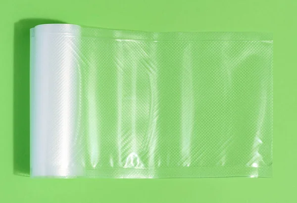 Рулон Пластиковою Плівкою Вакуумної Упаковки Продуктів Герметична Упаковка Овочів Яса — стокове фото