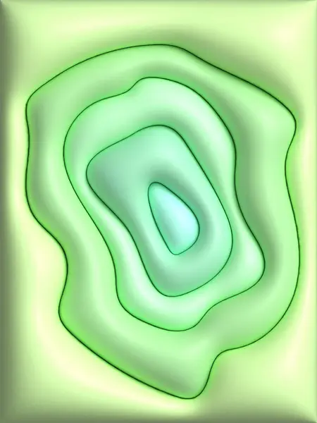 Astratto Sfondo Verde Con Linee Curve Illustrazione Resa — Foto Stock