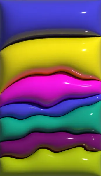 Sfondo Astratto Multicolore Forme Curve Texture Liscia Con Brillantini Forme — Foto Stock