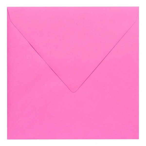 Busta Carta Rosa Isolata Sfondo Bianco — Foto Stock