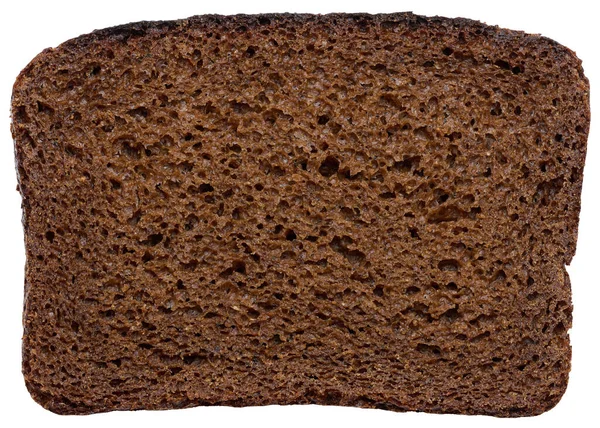 Κομμάτι Ψωμί Σίκαλης Λευκό Απομονωμένο Φόντο — Φωτογραφία Αρχείου
