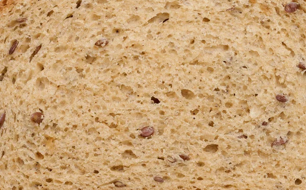 Υφή Από Ψωμί Ολικής Αλέσεως Σπόρους Πλήρες Πλαίσιο — Φωτογραφία Αρχείου