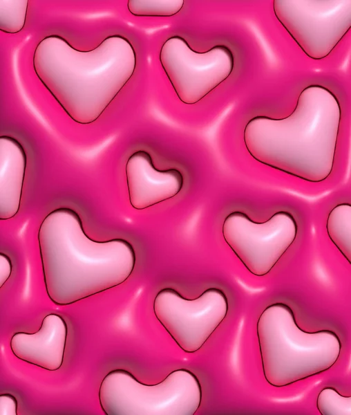 Абстрактно Розовый Фон Красными Сердечками Обои Мобильных Устройств Иллюстрация — стоковое фото