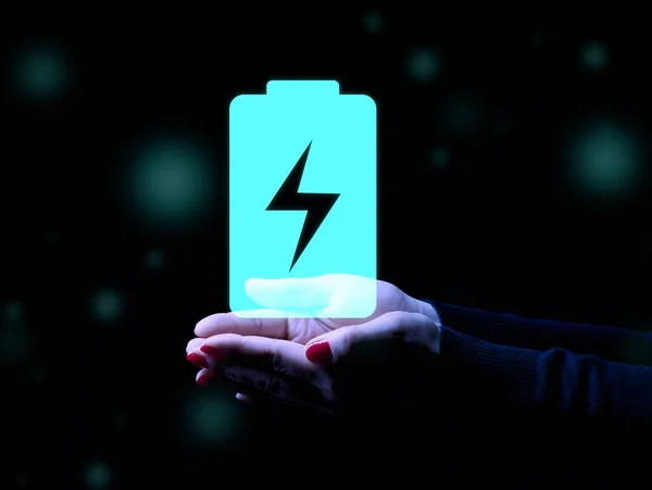 배터리 아이콘 에너지 에너지 — 스톡 사진