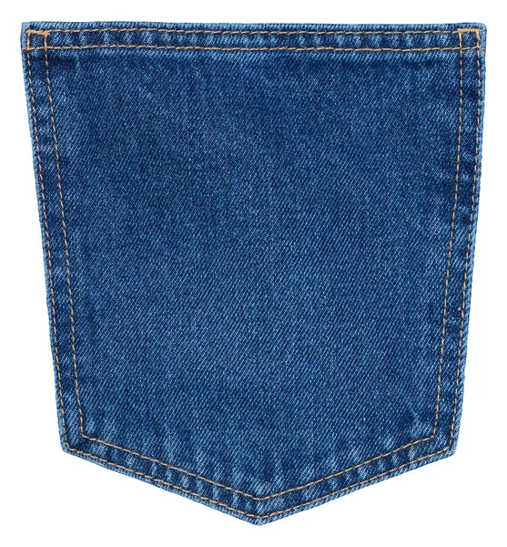 Bakficka Blå Jeans Närbild — Stockfoto