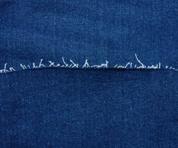 Texture Jeans Blu Con Filo — Foto Stock
