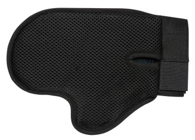 Beyaz izole arkaplanda siyah tekstil eldiveni