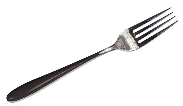 New Stainless Steel Fork White Isolated Background — Stock Photo, Image