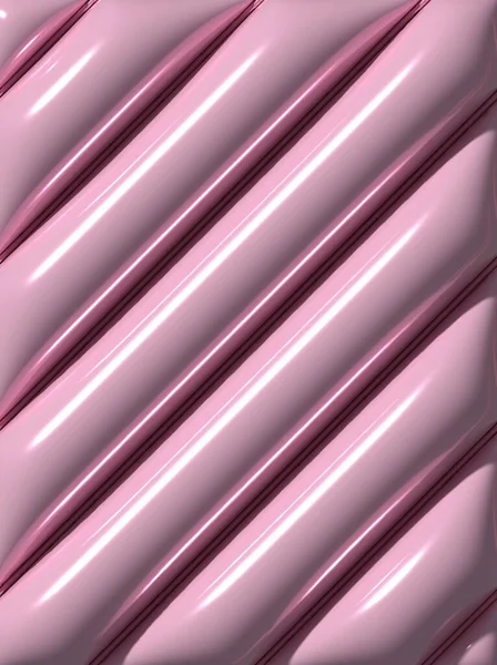Líneas Infladas Rosadas Con Una Superficie Brillante Ilustración Representación —  Fotos de Stock