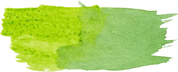 Coup Pinceau Aquarelle Avec Peinture Verte Sur Fond Blanc Isolé — Image vectorielle