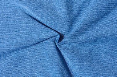 Mavi kot, kumaş bükülmüş, yakın çekim