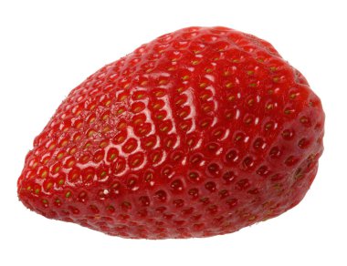 İzole arka planda kırmızı olgun çilek, yakın çekim