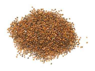 İzole arka planda dikmek için bir grup roka tohumu, üst görünüm