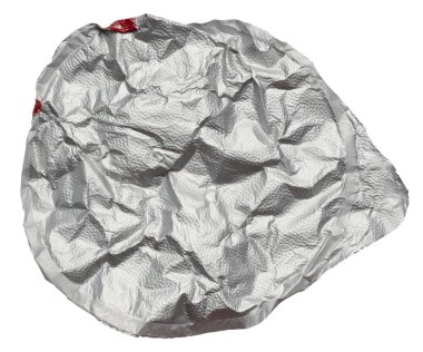 Plastik yoğurt kavanozları için ince alüminyum kapak, beyaz arka planda ekşi krema, üst manzara.