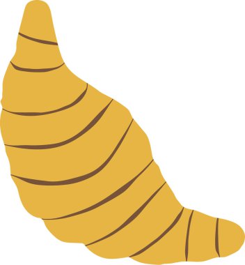 İzole edilmiş arka planda pişmiş kruvasan.