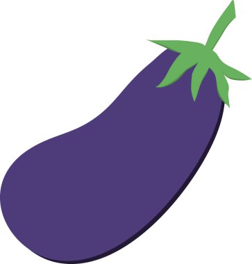 İzole edilmiş arka planda yeşil kuyruklu patlıcan.