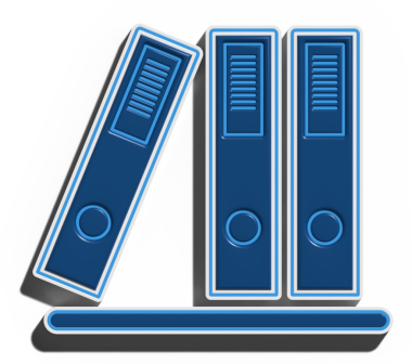 İzole edilmiş arkaplanda belgeleri olan dizinler, 3 boyutlu resimleme