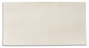 İzole edilmiş arkaplanda gölgesi olan boş beyaz dikdörtgen kağıt.