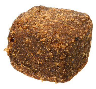 Esmer köpek maması ya da ziyafet, dokulu, parçalanmış yüzey, izole bir arka plan.