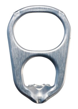 İzole edilmiş arkaplanda kutudan metal çekme sekmesi, kapat