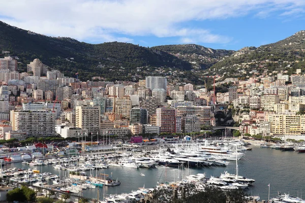 Monako Monako 2022 Güneşli Bir Günde Herkül Limanı Manzarası — Stok fotoğraf