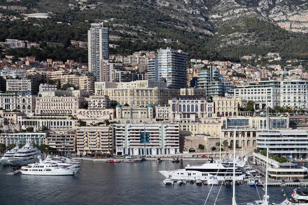 Monaco Monaco 2022 Veduta Del Porto Hercule Monaco Una Giornata — Foto Stock