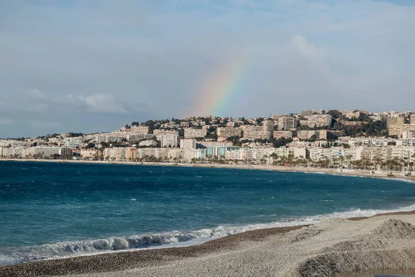 Nizza Frankreich 2023 Blick Auf Nizza Und Die Bucht Der — Stockfoto