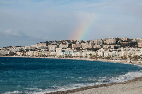 Nizza Frankreich 2023 Blick Auf Nizza Und Die Bucht Der — Stockfoto