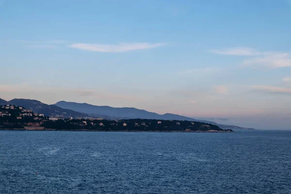 Vista Monaco Para Roquebrune Cap Martin — Fotografia de Stock