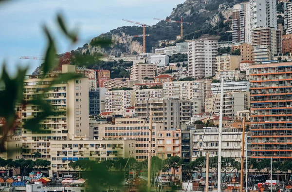 Mónaco Mónaco 2021 Hermosas Fachadas Del Principado Mónaco — Foto de Stock
