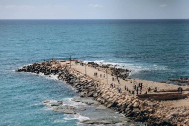 Byblos, Lübnan 24.04.2023: Byblos, Lübnan 'daki rıhtım manzarası