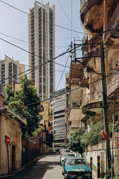 stock image Beirut, Lebanon 24.04.2023: Old houses in the Achrafieh district in Beirut