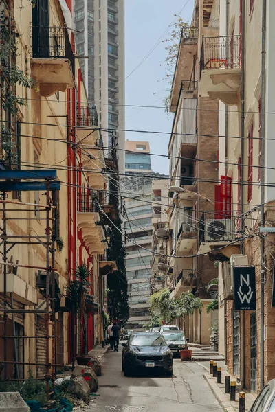 stock image Beirut, Lebanon 24.04.2023: Old houses in the Achrafieh district in Beirut