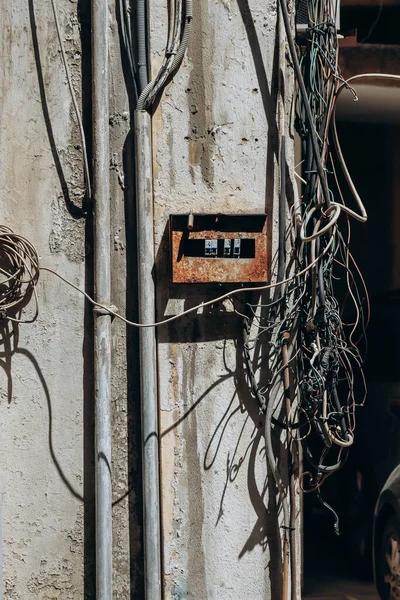 Electrical wires and electrical panel in Beirut, Lebanon