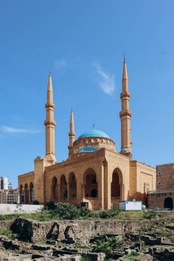 The Mohammad Al-Amin Mosque, a Sunni Muslim mosque located in downtown Beirut. clipart