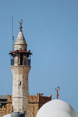 Lübnan, Beyrut Merkez Bölgesi 'ndeki Emir Munzer Camii' nin minaresi.