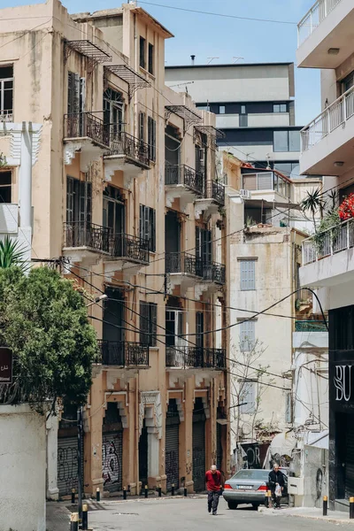 Бейрут Ливан 2023 Старые Дома Районе Ахрафия Бейруте — стоковое фото