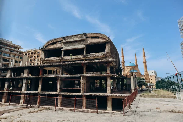 Het Koepel Een Onafgewerkt Bioscoopgebouw Beiroet Libanon — Stockfoto