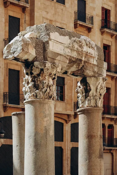 Romerska Ruiner Centrala Beirut — Stockfoto