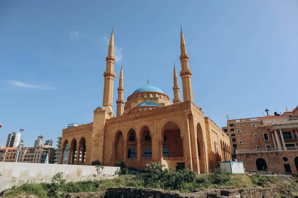 stock image The Mohammad Al-Amin Mosque, a Sunni Muslim mosque located in downtown Beirut.