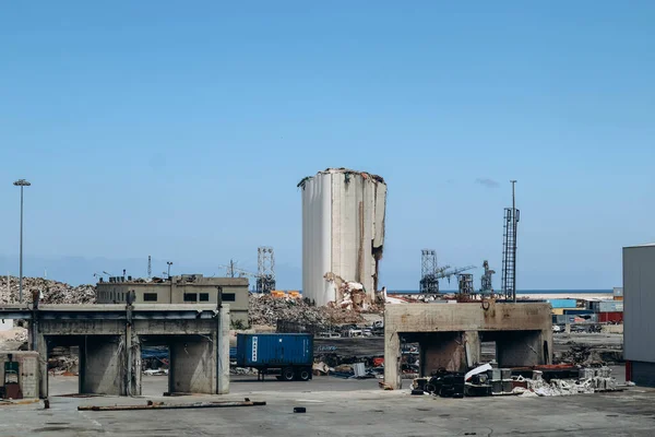 Территория Массового Взрыва Бейрутском Порту Августа 2020 Года — стоковое фото