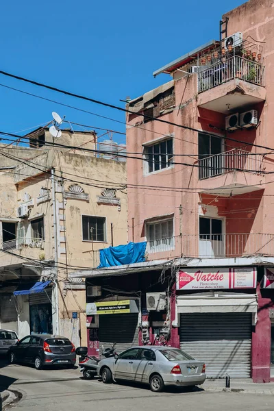 stock image Beirut, Lebanon - 24.04.2023: Facades of buildings in the Bourj Hammoud quarter in Beirut