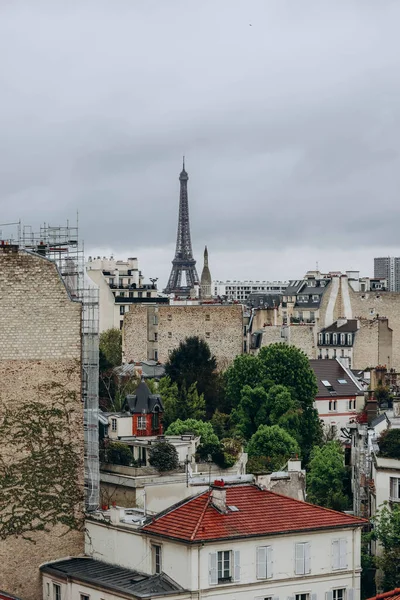 Veduta Dei Tetti Parigini Della Torre Eiffel Dal Xvi Arrondissement — Foto Stock