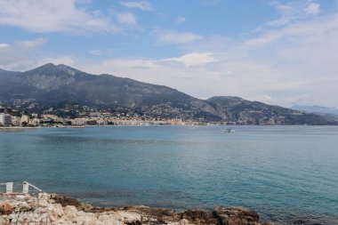 Roquebrune Cap Martin 'den Menton Görünümü