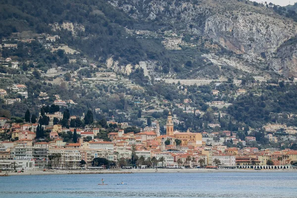 Utsikt Över Menton Från Roquebrune Cap Martin — Stockfoto