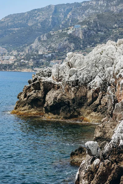 Coast Roquebrune Rocky Shore Azure Water — Stock Photo, Image