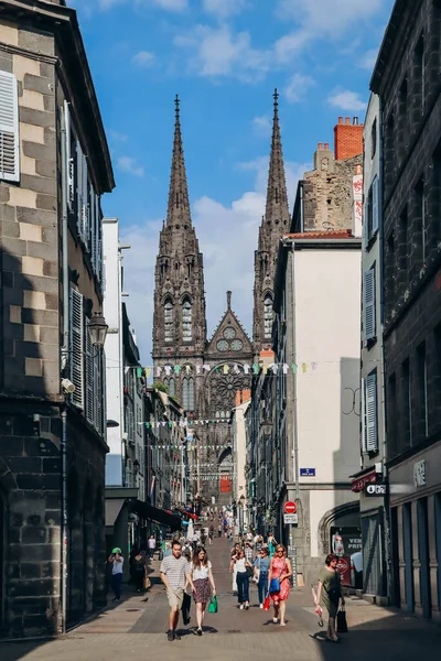 stock image Clermont-Ferrand, France - 21 June 2023 : Beautiful streets in the heart of Clermont Ferrand, near the Cathedral