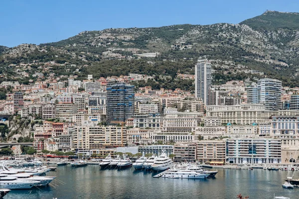 Monako Monako Haziran 2023 Güneşli Bir Günde Herkül Limanı Manzarası — Stok fotoğraf