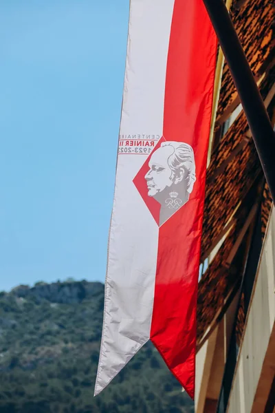 Vlajky Monaku Oslavě Narozenin Rainiera Iii Bývalého Monackého Prince — Stock fotografie
